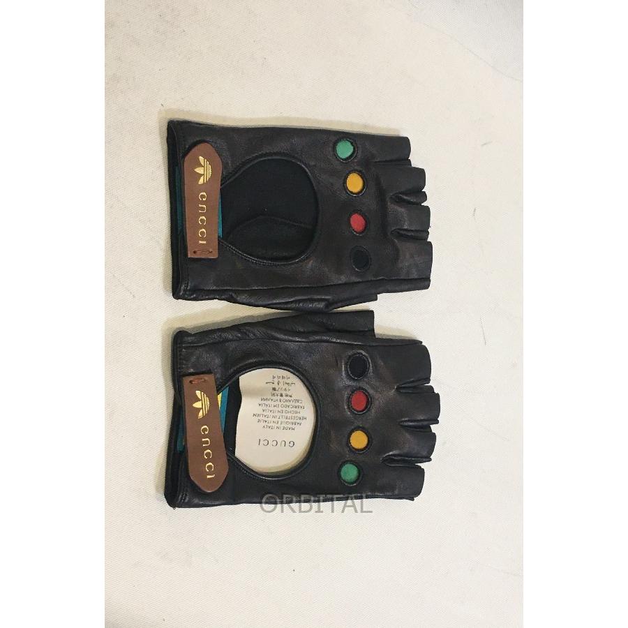 二子玉) GUCCI×adidas グッチ×アディダス レザーグローブ 革手袋