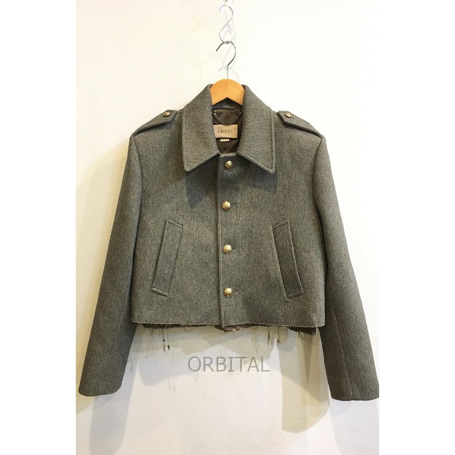 二子玉)GUCCI グッチ カットオフ ウールショートジャケット 二子玉)GUCCI グッチ カットオフ ウールショートジャケット