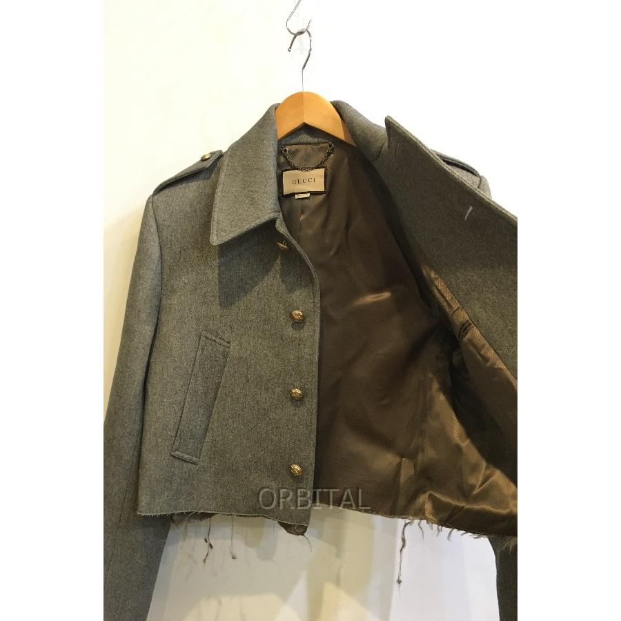 二子玉)GUCCI グッチ カットオフ ウールショートジャケット 二子玉)GUCCI グッチ カットオフ ウールショートジャケット