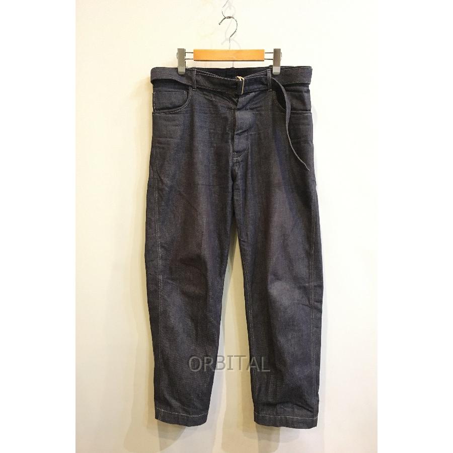 二子玉)BLURHMS ブラームス ベルテッド ワイド デニムパンツ ジーンズ 