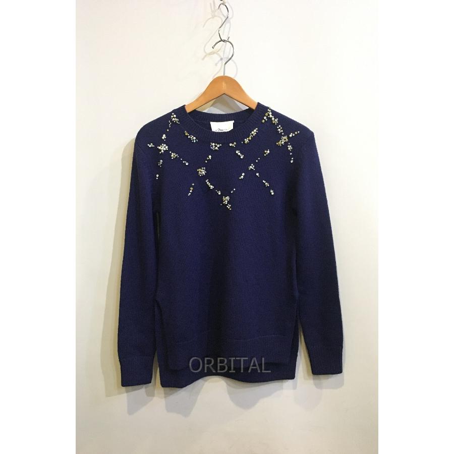 二子玉) 3.1 Phillip Lim フィリップリム ウールビジューニット クルー  