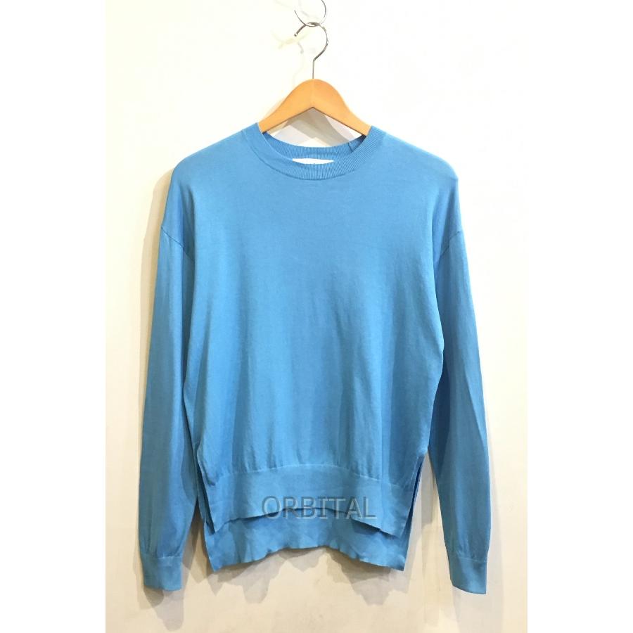 【エンフォルド 】Tシャツ ブルー 38 コットン プルオーバー ラグラン エンフォルド Tシャツ ブルー 38 コットン プルオーバー