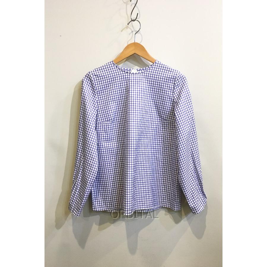 二子玉) CYCLAS シクラス チェックスリーブデザインブラウス コットン  