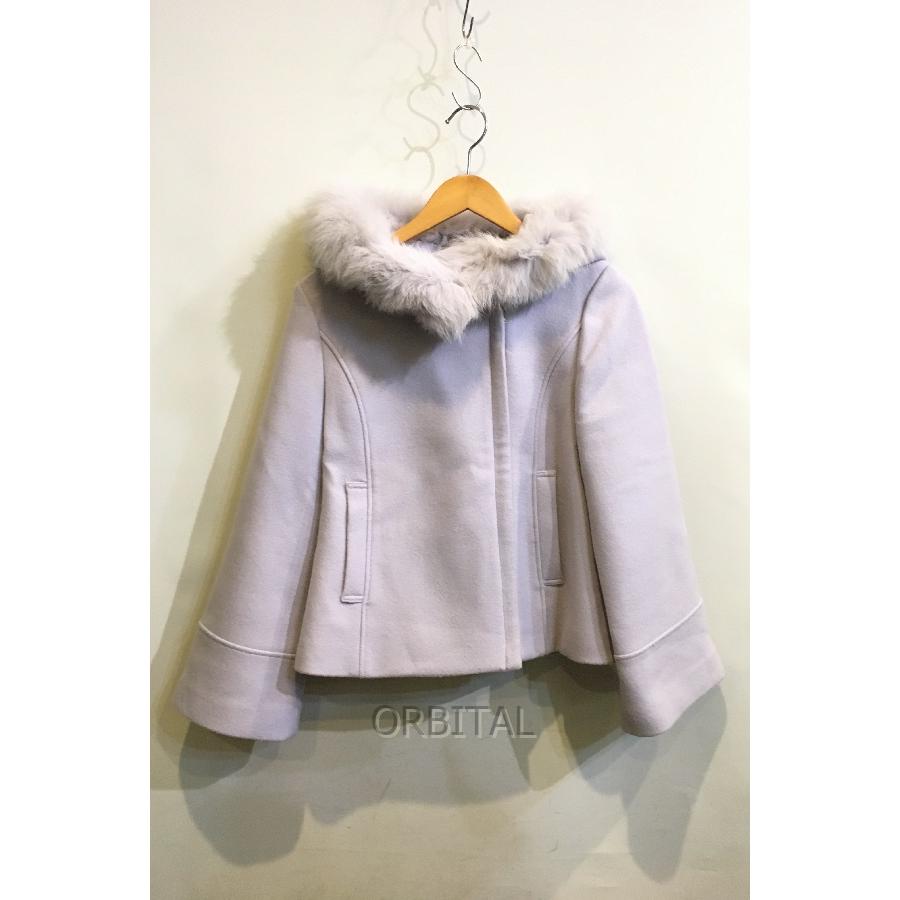 二子玉) Noela ノエラ ファー付き2WAYショートコート 定価47,300円 毛