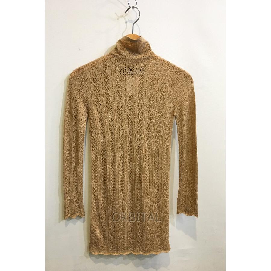 二子玉)GUCCI グッチ カシミヤシルクかぎ針ニットタートルネック 