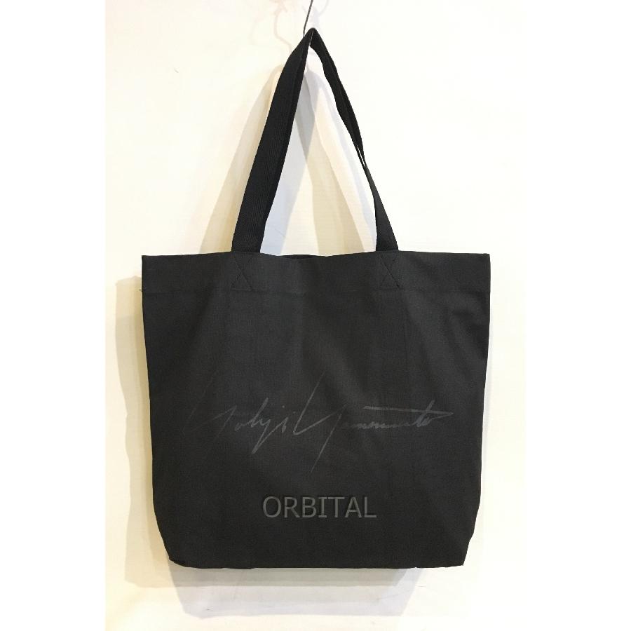 未使用　Yohji Yamamoto ノベルティトートバッグ　黒×白ロゴ　25年 二子玉)Yohji Yamamoto ヨウジヤマモト 未使用 ノベルティ キャンバス