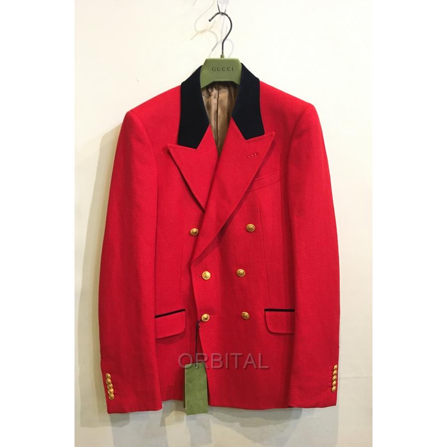 ブランド 二子玉)GUCCI グッチ 未使用 721146 ヘリンボーンダブル