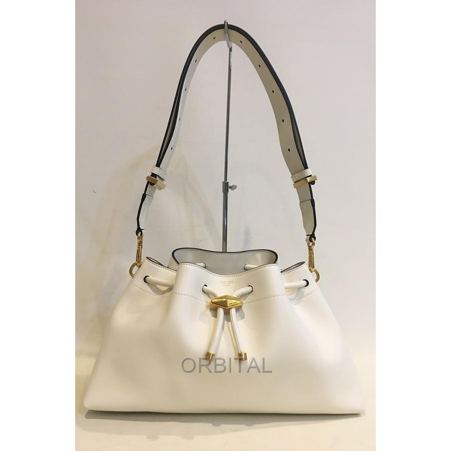 Jimmy Choo シンチM ラフィアショルダーバッグ