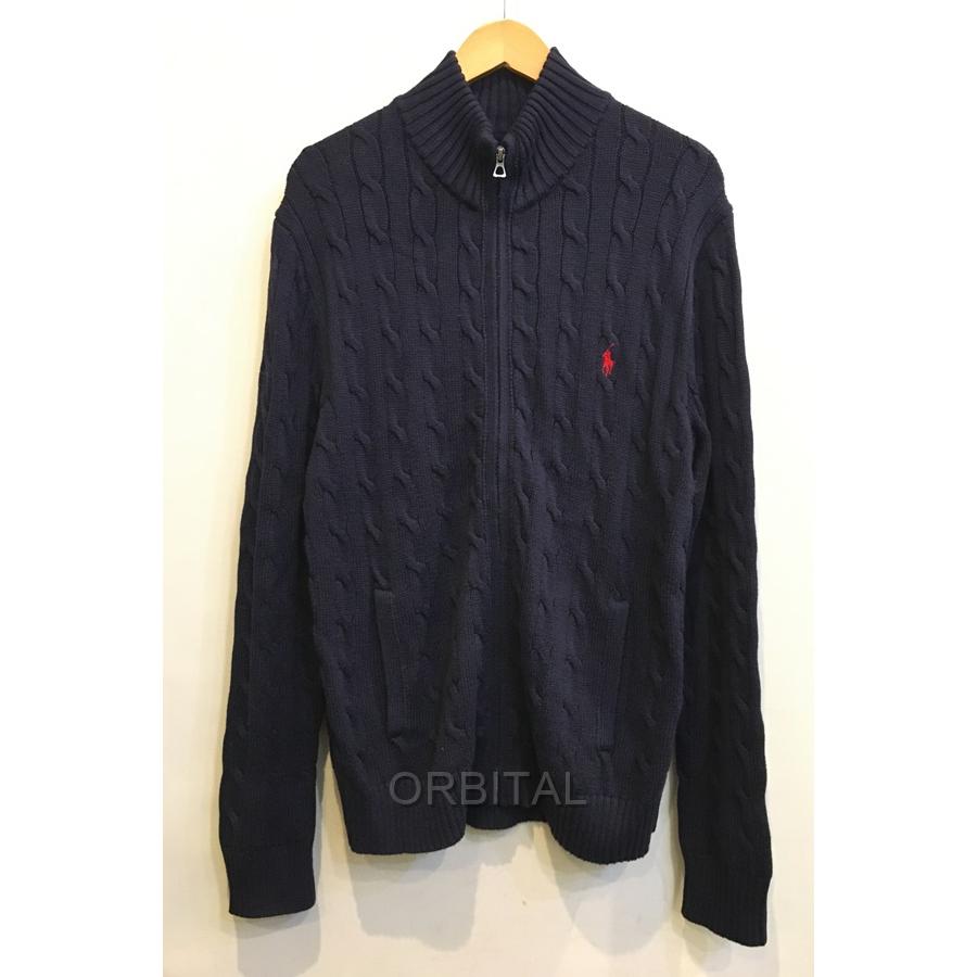 Polo Ralph Lauren ニット ジャケット　カーディガン 二子玉) POLO RALPH LAUREN ポロ ラルフローレン コットン ケーブル