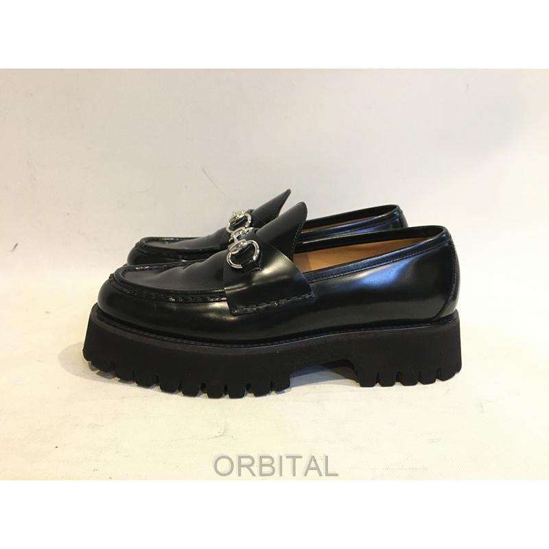 二子玉)GUCCI グッチ ホースビットローファー レザー プラットフォーム