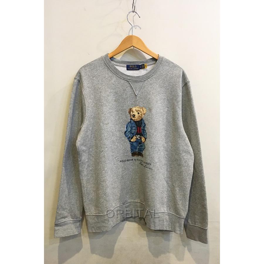 残り2枚今季新品ラルフローレンスウェットポロベア トレーナー ボーイXL170 Ralph Lauren ポロベア スウェット グレー