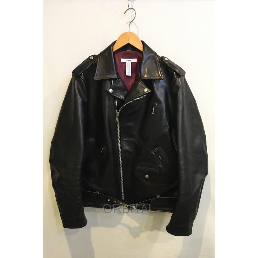 二子玉) MASSES マシス LEATHER JKT VINTAGE W ホースレザー ダブル