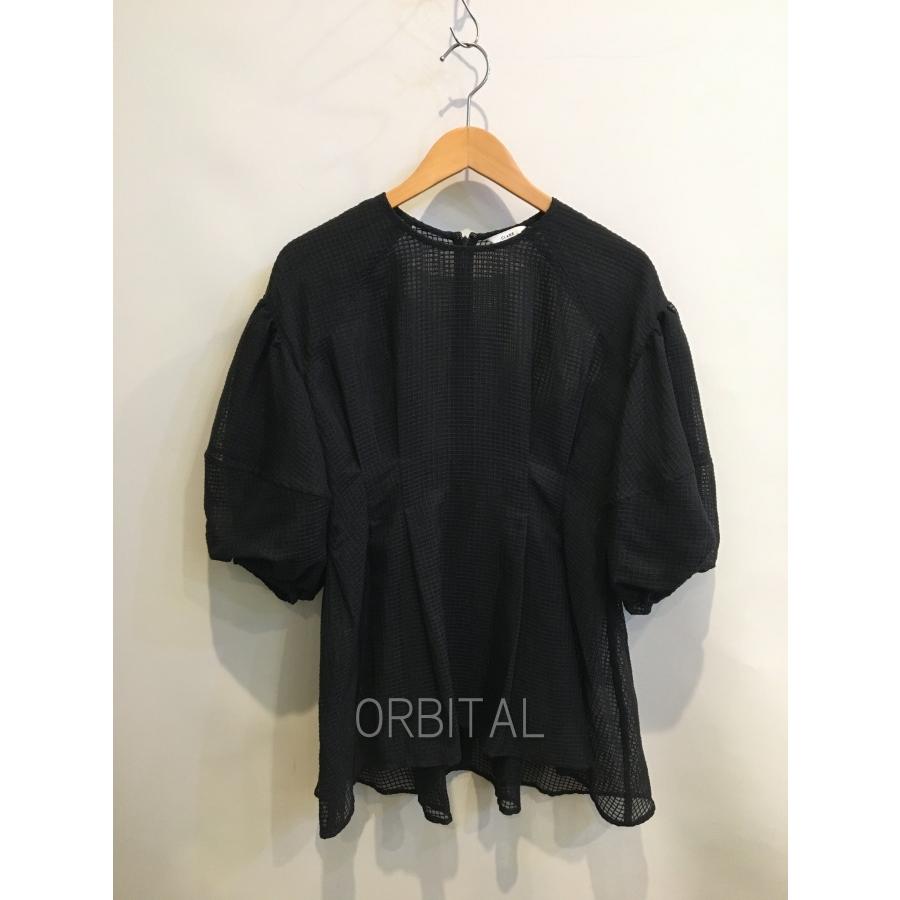 二子玉) CLANE クラネ 25SS SHEER PLAID VOLUME SLEEVE TOPS 定価 