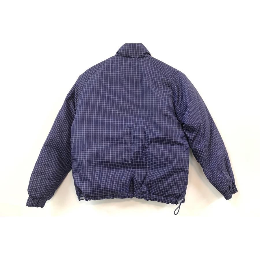 Fred Perry 薄ブルー リバーシブル ダウンジャケット M チェック柄 送料無料】東京)FRED PERRY フレッドペリー リバーシブル ダウン