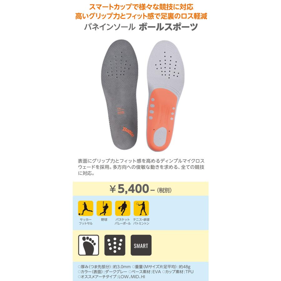 Ba2ne バネインソール スマートシリーズ  ボールスポーツ @5800  BANE Balance Fit |  | 04