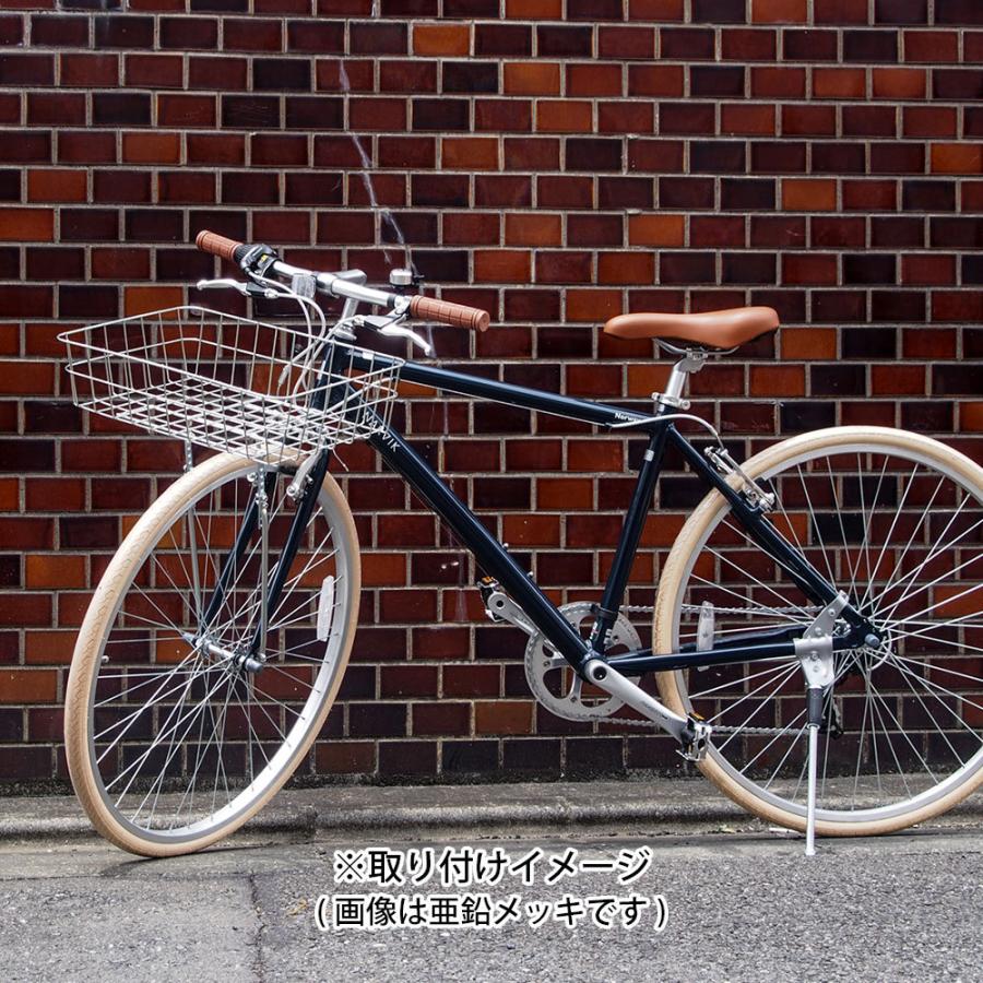 自転車 前カゴ 昭和インダストリーズ ワイヤーバスケットLA 04-1 (Vブレーキ用) ブラック  BRLA04-1｜cyclespot-dendou｜07