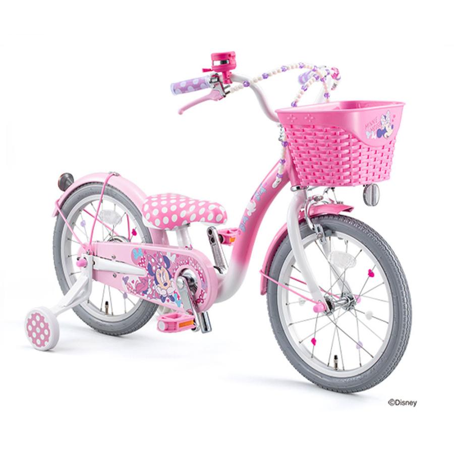 当店限定P10倍 11/5 アイデス 女の子用 幼児自転車 子供 ミニーマウス ポルカドット 18 アイデス ides 変速なし Minnie polka 18|cyclespot-dendou|03