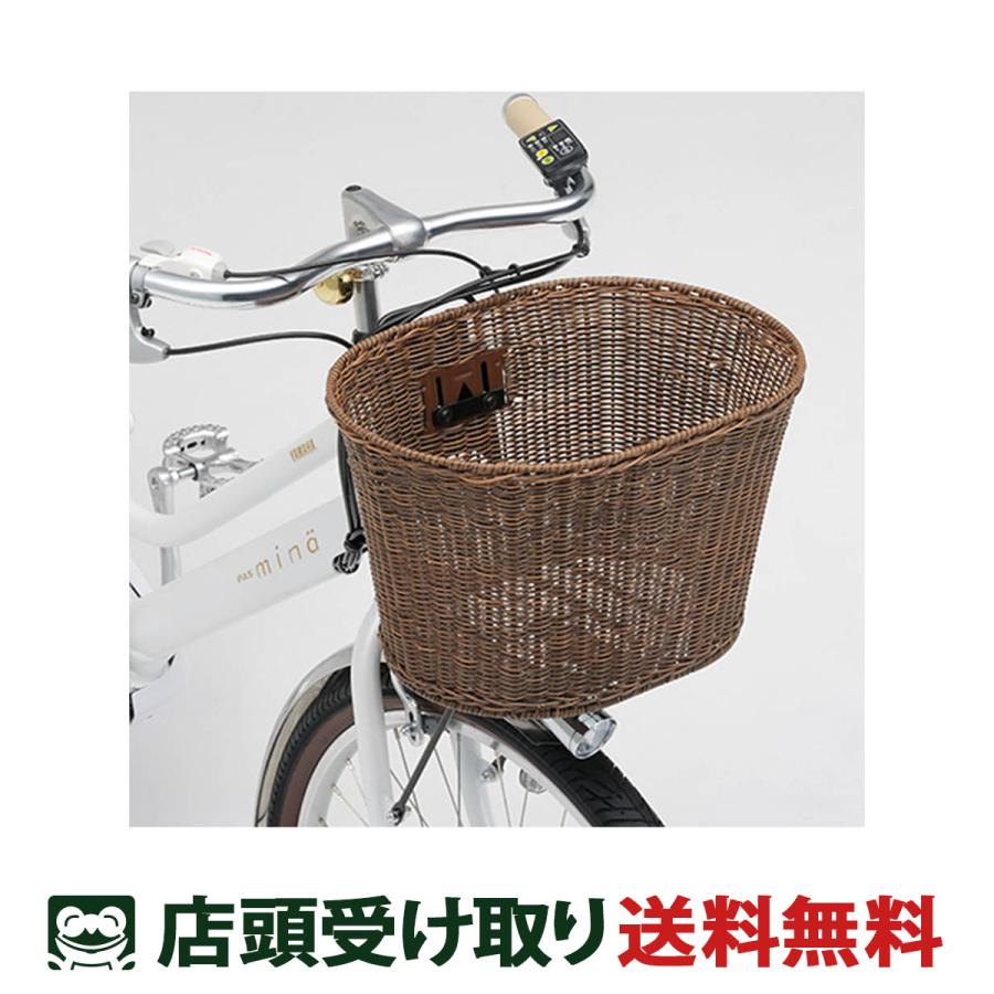 籐風 Pas city-c カゴ 取り付け 籐風 フロント バスケット pas city x