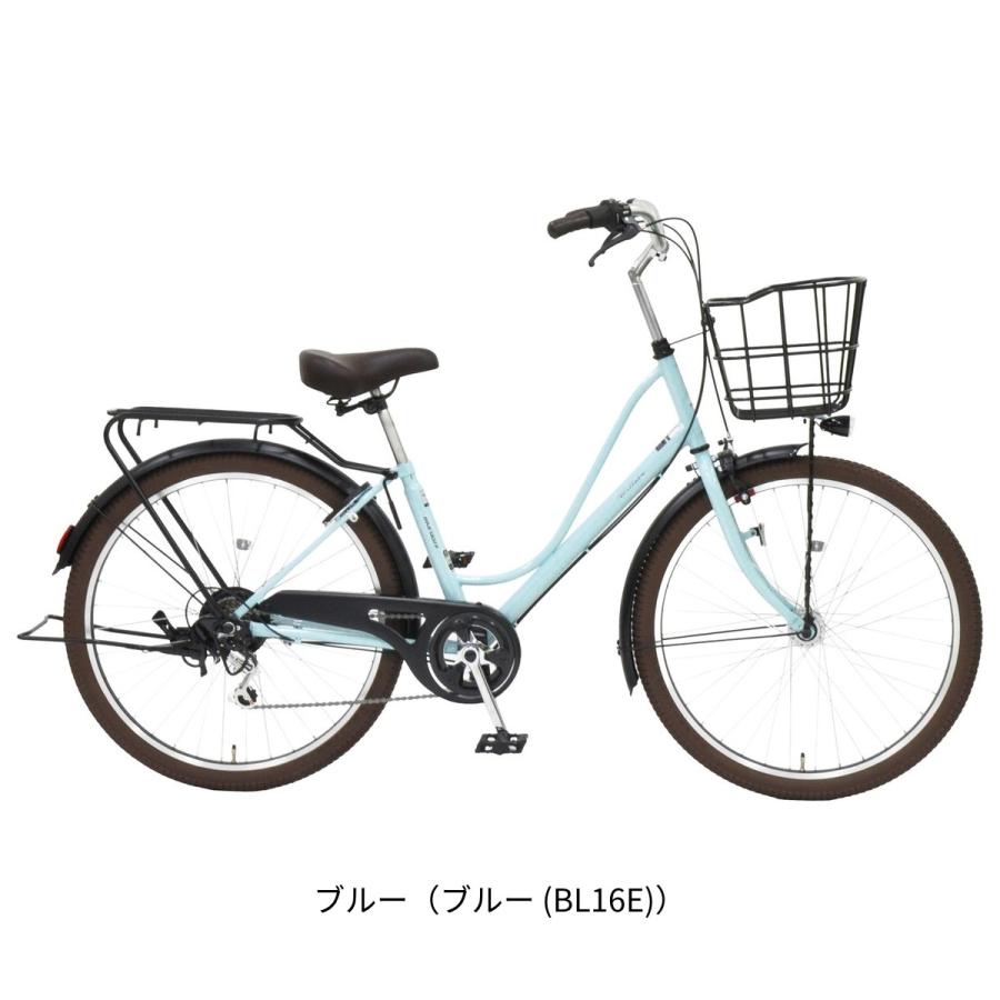 ママチャリ シティ 自転車 丸石サイクル 26インチ マルイシ maruishi ワラビー266 6段変速 [WBFTP266R]_1