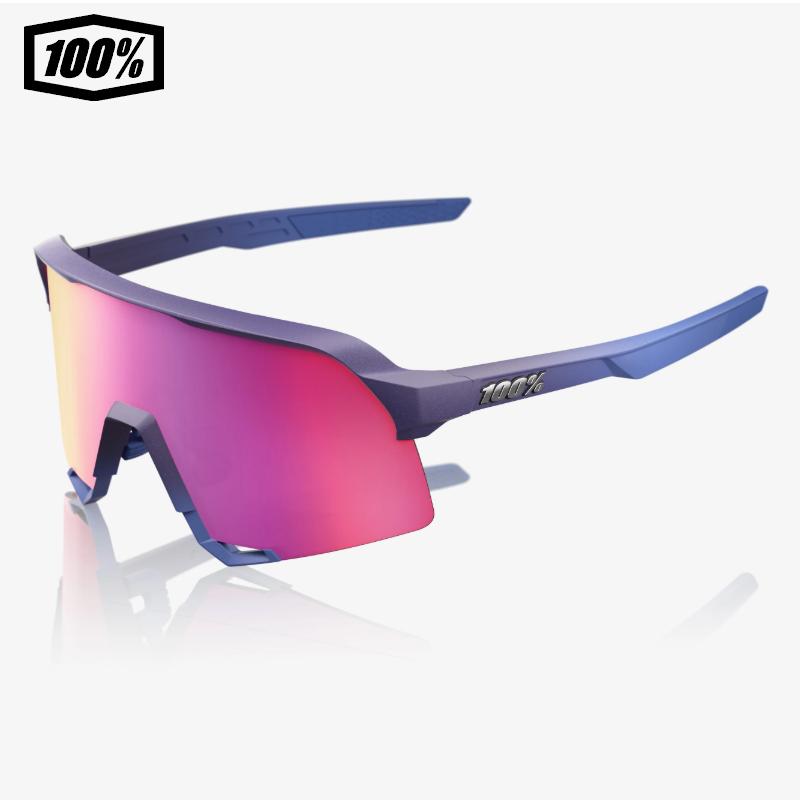 100% ワンハンドレッド S3 Satin Storm Metallic Purple Mirror Lens