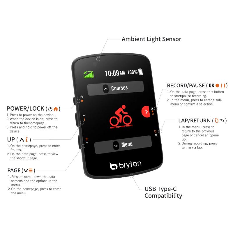 Bryton ブライトン Rider550E サイクルコンピューター : サイクリック