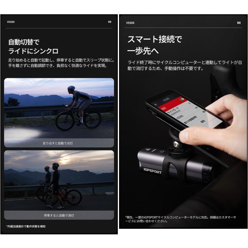 iGPSPORT アイジーピースポーツ VS500 フロントライト : サイクリック