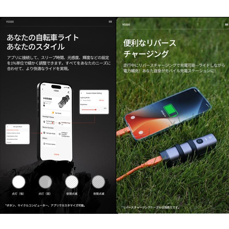 iGPSPORT アイジーピースポーツ VS500 フロントライト : サイクリック