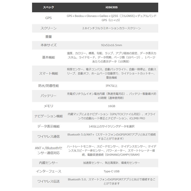 iGPSPORT アイジーピースポーツ iGS630S サイクルコンピュータ iGPSPORT アイジーピースポーツ iGS630S サイクルコンピュータ