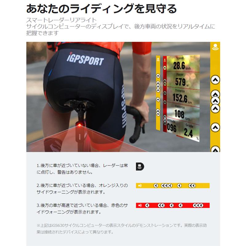 iGPSPORT アイジーピースポーツ SR30 リアライト・リアレーダー iGPSPORT アイジーピースポーツ SR30 リアライト・リアレーダー