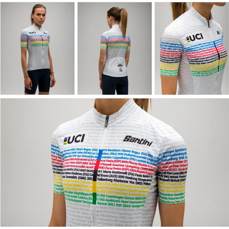 Santini サンティーニ UCI ROAD 100 CHAMPIONS WOMEN'S JERSEY 2024 UCI 世界選手権100周年記念ジャージ｜cyclick｜04