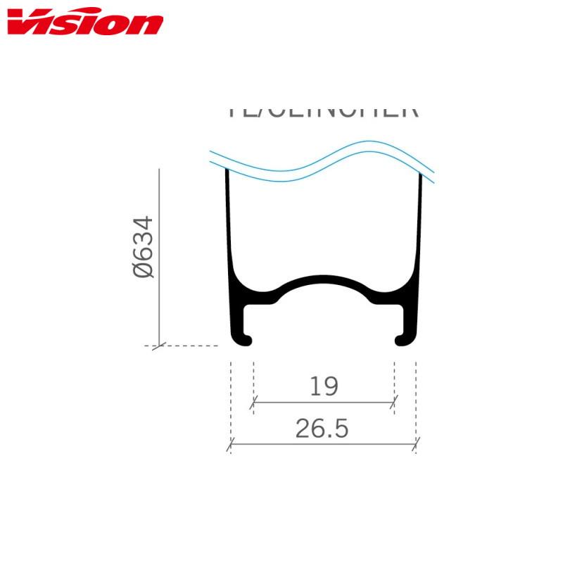 VISION ヴィジョン METRON SL DB-CL TLR/クリンチャー リア VISION ヴィジョン METRON SL DB-CL TLR/クリンチャー リア