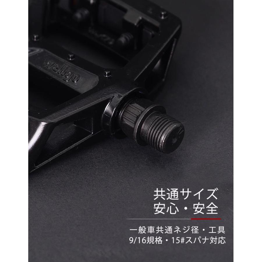 ペコ wellgo（ウエルゴ） WELLGO(ウェルゴ) アルミ自転車ペダル ピン付 薄型