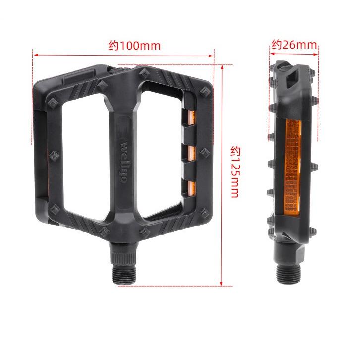 wellgo（ウエルゴ） WELLGO(ウェルゴ) 自転車ペダル 固定ピン付 薄型
