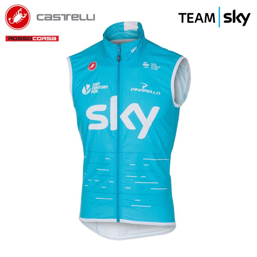 [38%OFF]CASTELLI 7088 TEAM SKY PRO LIGHT WIND VEST カステリ チームスカイ プロ ライト ウインド 防風 ベスト/サイクル 自転車｜cyclistanet｜03