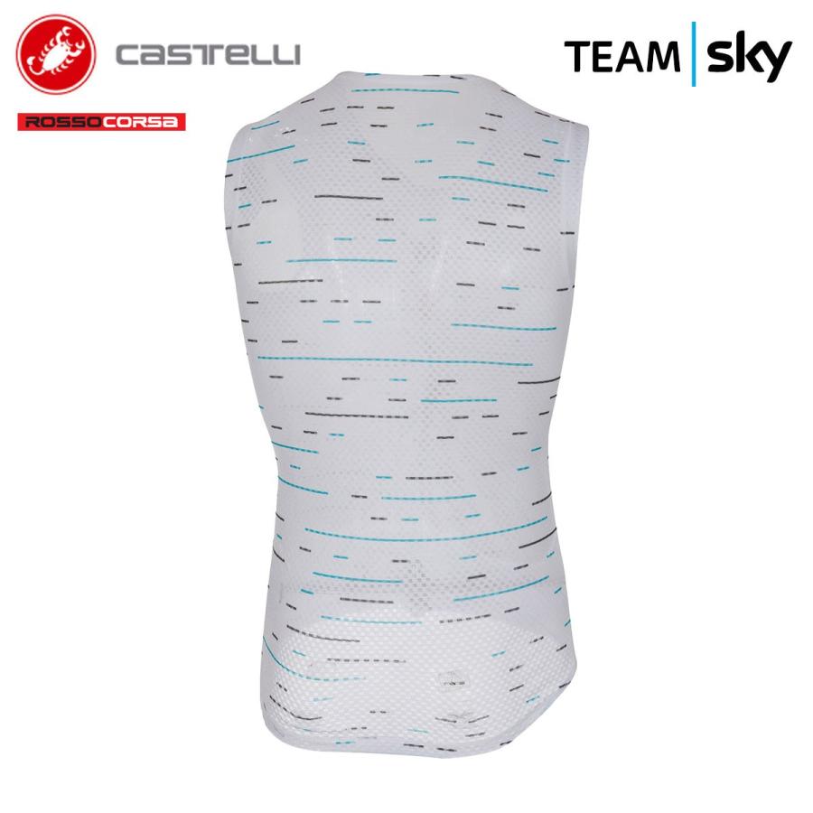 ＜春の感謝祭＞[クリアランス★25%OFF]【即納】CASTELLI 7096 TEAM SKY PRO MESH SLEEVELESS カステリ プロ メッシュ 袖なしベースレイヤー｜cyclistanet｜02