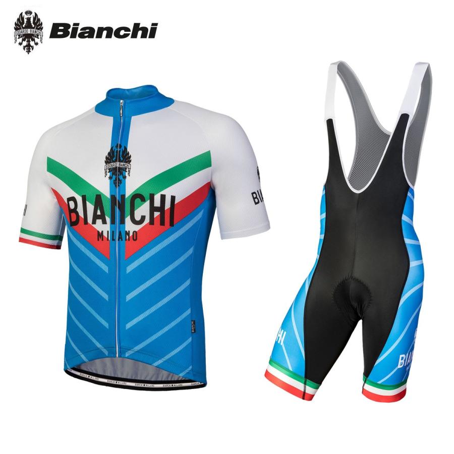 Bianchi BIANCHI MILANO Tiera Jersey + Gruso Bib Shorts Bianchi BIANCHI MILANO Tiera Jersey + Gruso Bib Shorts
