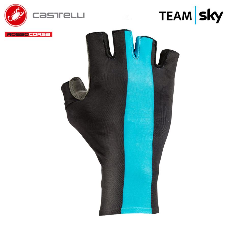 ＜春の感謝祭＞[クリアランス★5%OFF]【即納】CASTELLI 8026 TEAM SKY AERO RACE GLOVE カステリ チームスカイ エアロレース 指切グローブ｜cyclistanet｜03