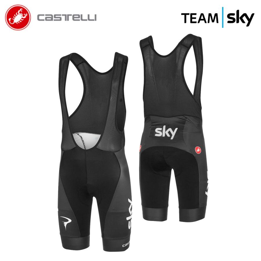 [20%OFF]CASTELLI 9121 TEAM SKY FAN 19 BIBSHORT カステリ チームスカイ ファン ビブショーツ/サイクル 自転車｜cyclistanet