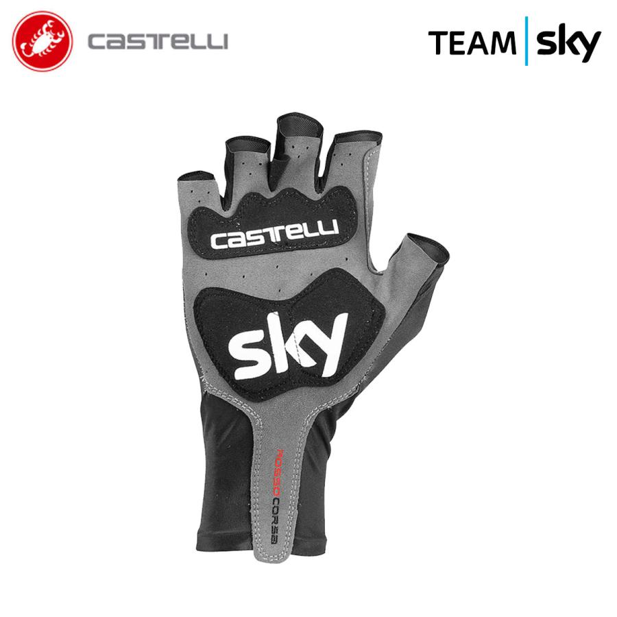 ★8250円〜最安値挑戦中★☆CASTELLI 9026 TEAM SKY AERO RACE GLOVE カステリ チームスカイ エアロレース 指切グローブ(プロ選手モデル)の画像