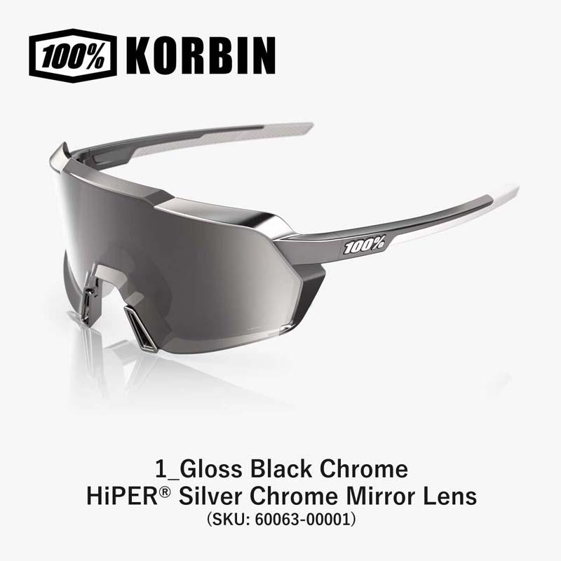 【最新作】 100% Korbin ブラックラメ ワンハンドレッド サングラス コービン レッド系ミラーレンズ サングラス【KORBIN/HiPER