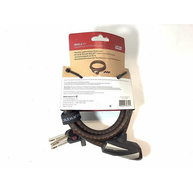 鍵、ロック ワイヤーロック ブラックバーン ワイヤーロック ANGOLA KEY φ12x1800mm 鍵式 - 中古 |  | 01