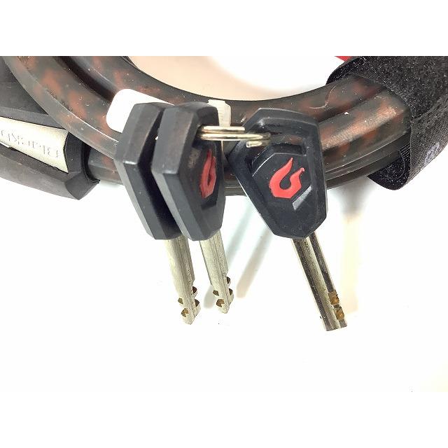 鍵、ロック ワイヤーロック ブラックバーン ワイヤーロック ANGOLA KEY φ12x1800mm 鍵式 - 中古 |  | 02