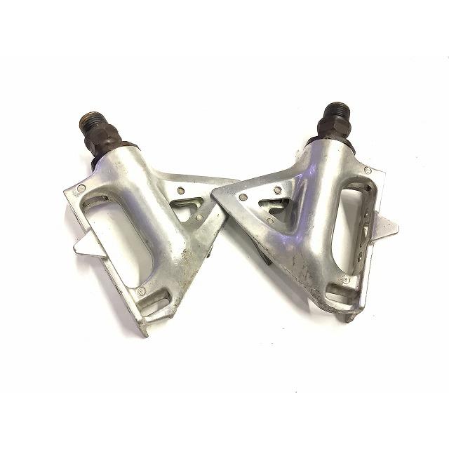 ペダル トゥクリップペダル シマノ PD-A550 シルバー - 中古