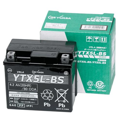 GSユアサ - YTX5L-BS 自動二輪車蓄電池 液入り口・入口  申し受ける済 二輪 バッテリー-車、バイク、自転車-点火系パーツ