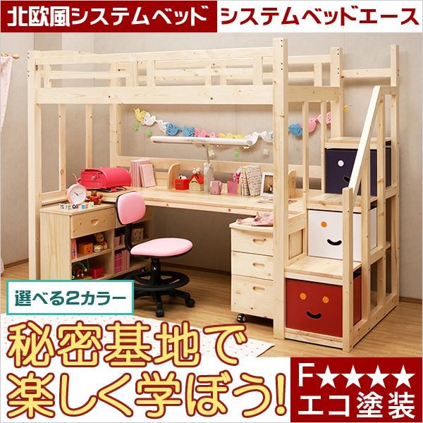 大きくなっても使えるシステムベッド エース システムベッド 学習机 Www Unipymes Com