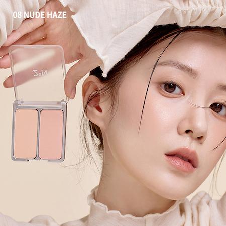 2aN B級品 デュアルチーク【＃8 Nude Haze ヌードヘイズ 】ベージュカラー ヌードピンク ブルべ夏 イエベ秋 韓国 コスメ 高
