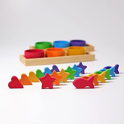 モールホットセール グリムス GRIMM´S 玩具 おもちゃ 知育玩具 積み木 インテリア 見立て遊び ソーティングゲーム レインボー SH42125
