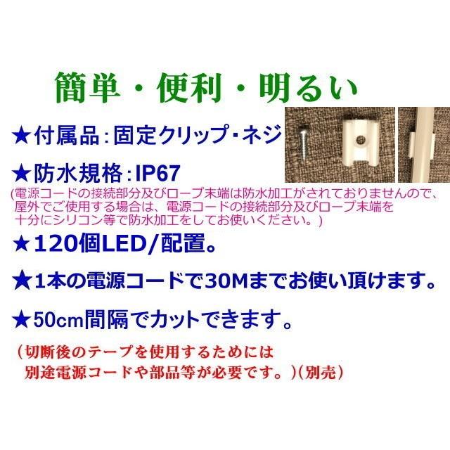 LEDネオンライト コンセントプラグ付 家庭用 100V 3M イルミネーション 屋外防水仕様 間接照明 明るい CY-SL3M｜cytrading｜05