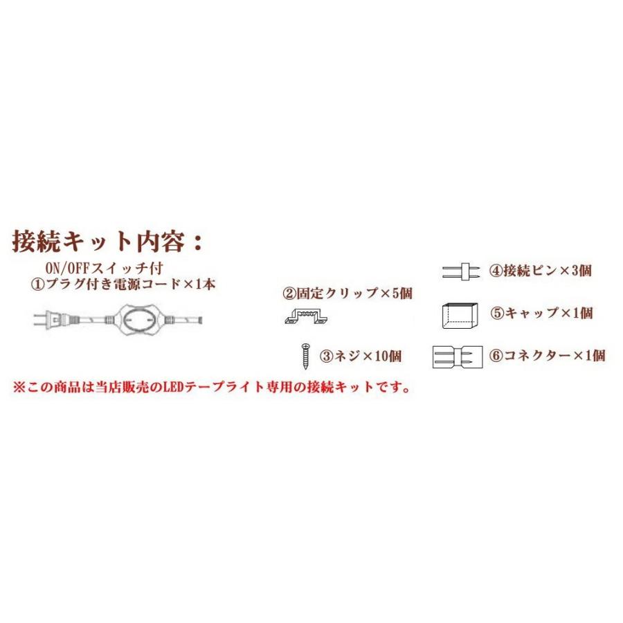 LEDテープライト接続キット スイッチ付 コンセントプラグ付 LEDテープライト接続キット スイッチ付 コンセントプラグ付