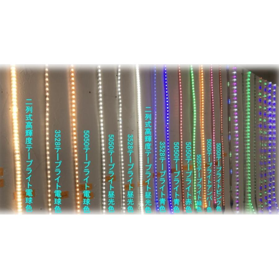 LEDテープライト 調光対応 100V 3M 昼光色 屋外防水仕様 間接照明 棚
